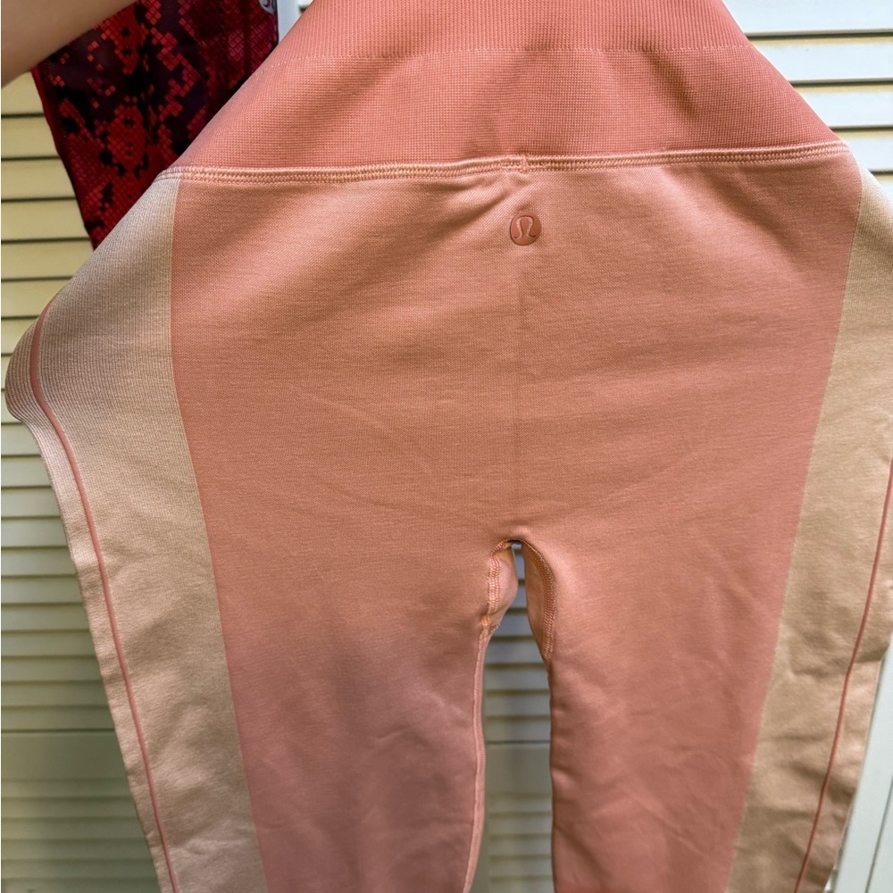 3 Lululemon Workout Leggings Crop Full length Multi Colored snake print sz M - Picture 8 of 16